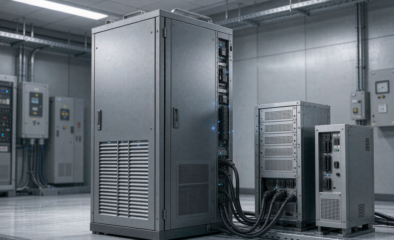 Sodium-ion battery cabinet providing reliable backup power for a commercial facility