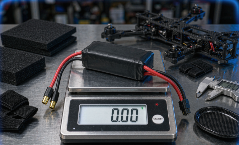 Drone Battery Performance for Racing Drones: Mass Budgeting, CG and Crash-Tolerant Pack Integration