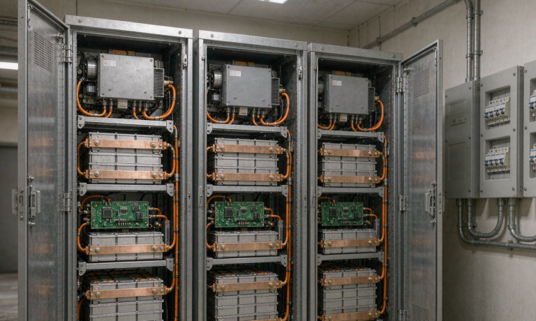 Home Energy Storage for Multi-Family Buildings: Shared Behind-the-Meter Design, Tenant Submetering, and Fire-Code Compliance