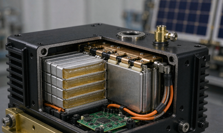 Semi-Solid State Battery Reliability for Aerospace: Radiation Tolerance, Vacuum Outgassing, and LEO Eclipse-Cycling Lifetime