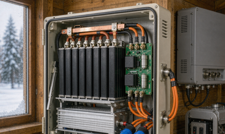 Home Energy Storage Reliability for Cabins: Off-Grid Uptime Math, Generator-Hybrid Dispatch, and Cold-Weather Capacity Retention