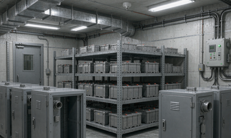 Lithium Battery Thermal Runaway Prevention in Storage Rooms: SoC, Layout, Detection and Suppression Guide