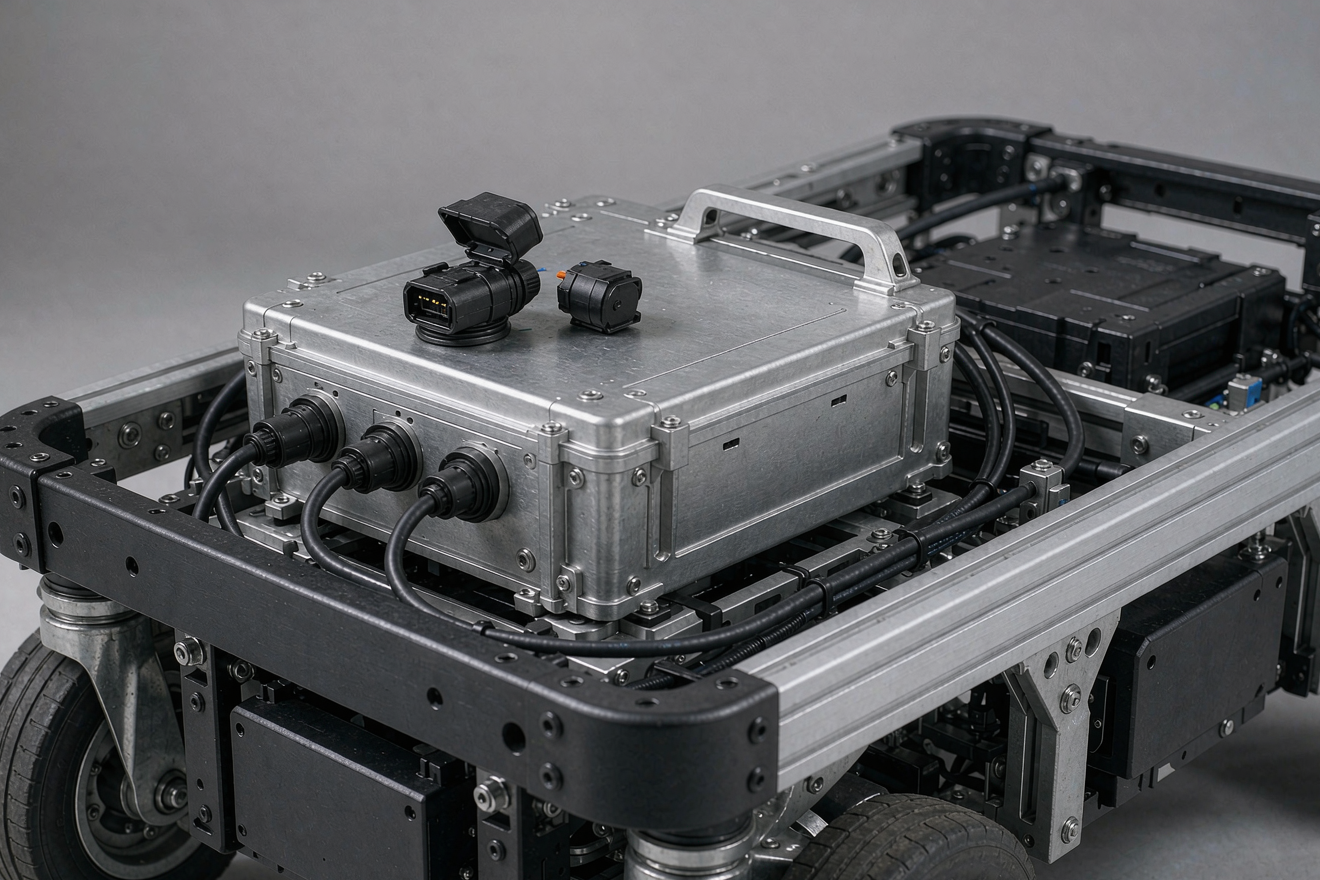 Compact lithium battery module for autonomous mobile robots and AGVs